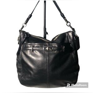 Coach Black Leather Shoulder Bag